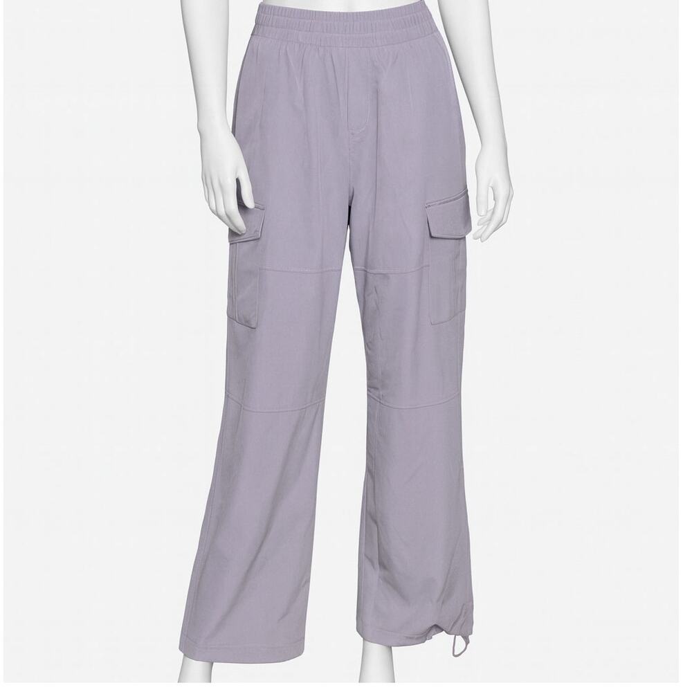 Mondetta Lavender Cargo Pants Small Petite | Lightweight Elastic Waist Utility
